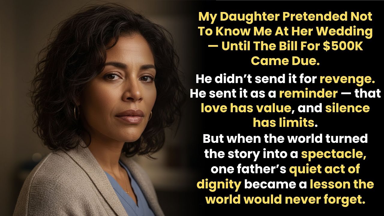 This is My Daughter Pretended Not To Know Me At Her Wedding  Until The Bill For $500K Came Due