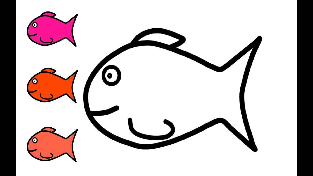 Wie zeichnet man Bunter Fisch | Zeichnen und Malen f&uuml;r Kinder