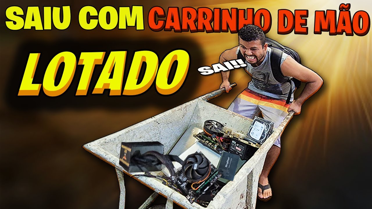 FUI NO FERRO VELHO A PÉ E VOLTEI COM UM CARRINHO CHEIO DE HARDWARE PRA CASA !
