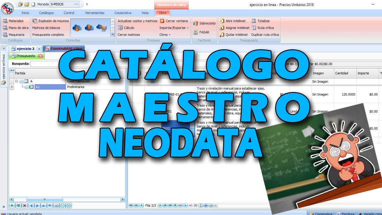 Catálogo maestro Neodata