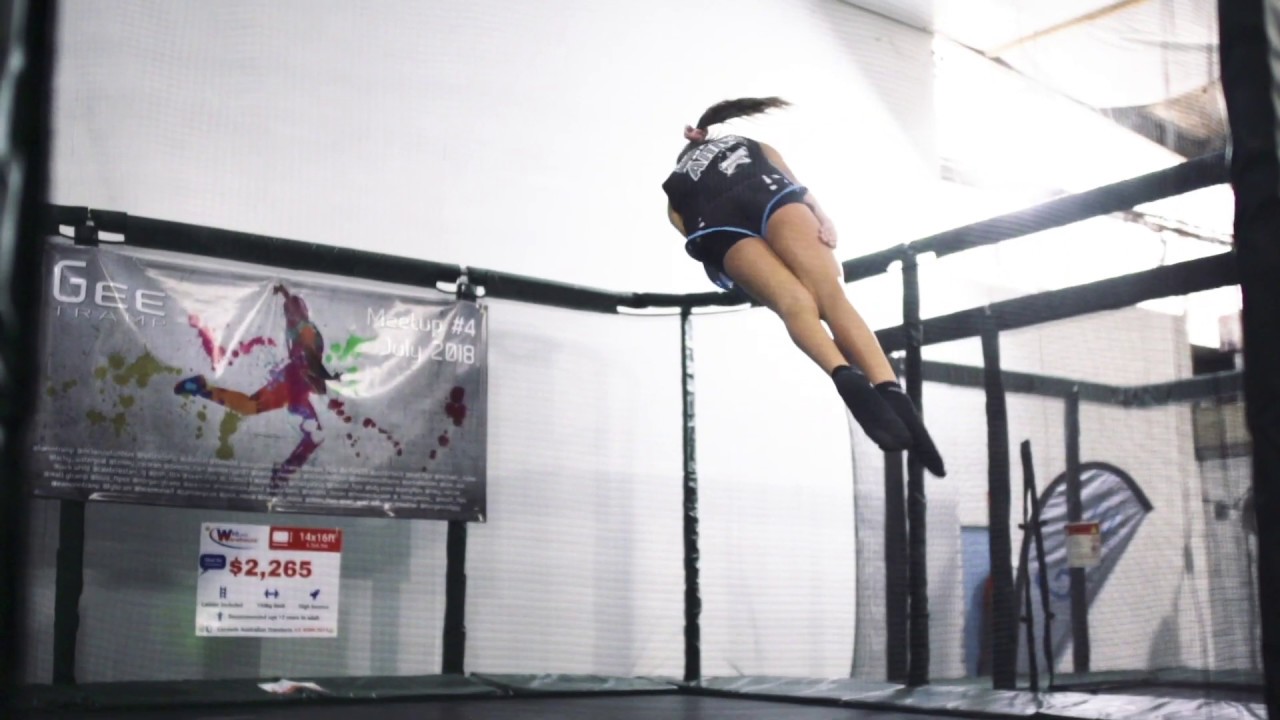 Rectangle Trampoline Flips and Tricks - Gymnast - Cheerleader -GTramp