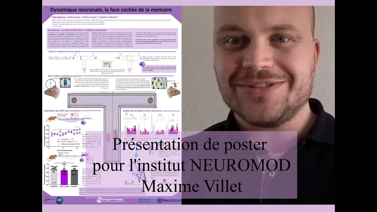 Dynamique neuronale, la face cachée de la mémoire - NEUROMOD - Maxime/Villet