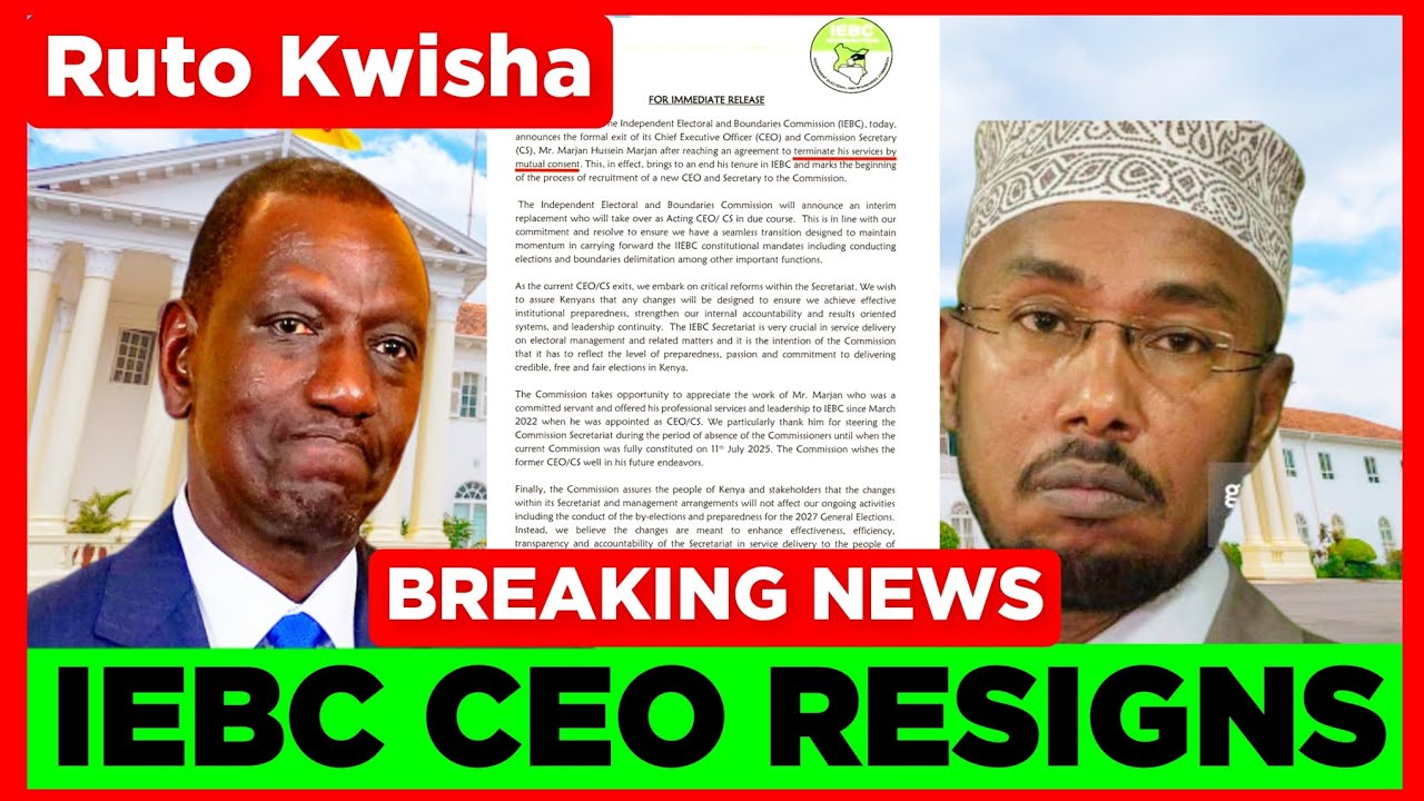BREAKING NEWS! Ruto Completely Finished as IEBC CEO Resigns Today Ahead of 2027 Elections