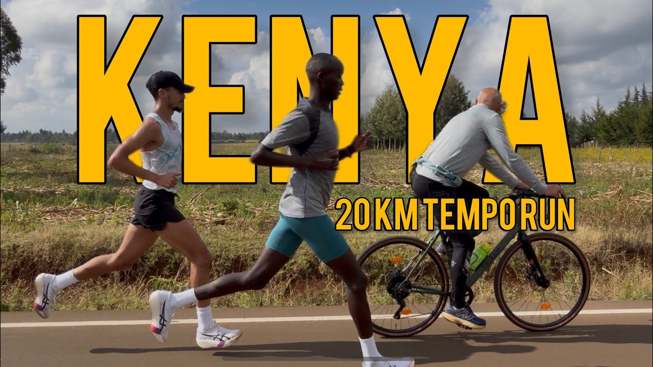 20 km tempo run in Iten, Kenya.  