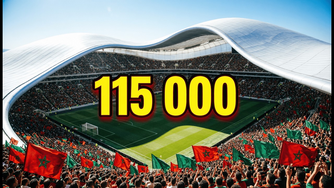 115.000 PLACES : Le Maroc Construit le PLUS GRAND Stade du Monde ! 🇲🇦 🏟️ 🌍 🏆(2030)