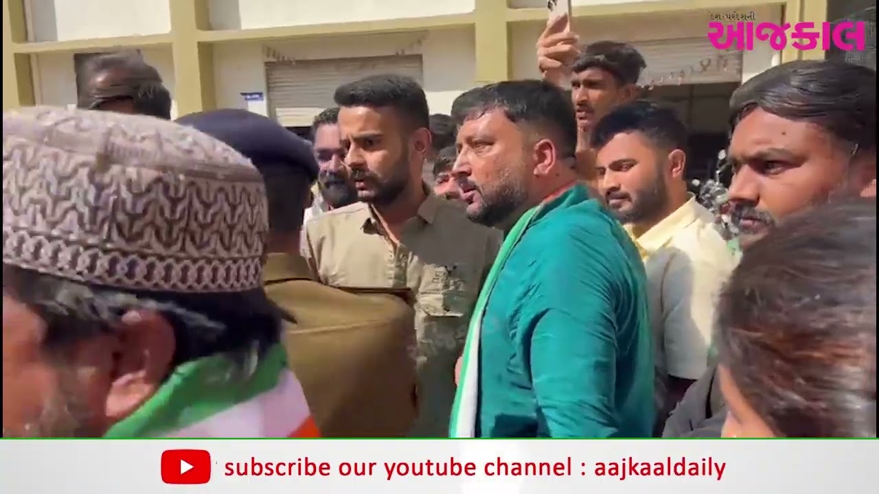 જામનગર  : મહાનગરપાલિકા ખાતે સામાન્ય સભા પહેલા કોંગ્રેસનો વિરોધ
