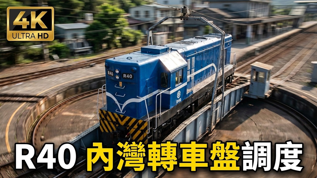 (4K)  R40在內灣車站轉車盤調度