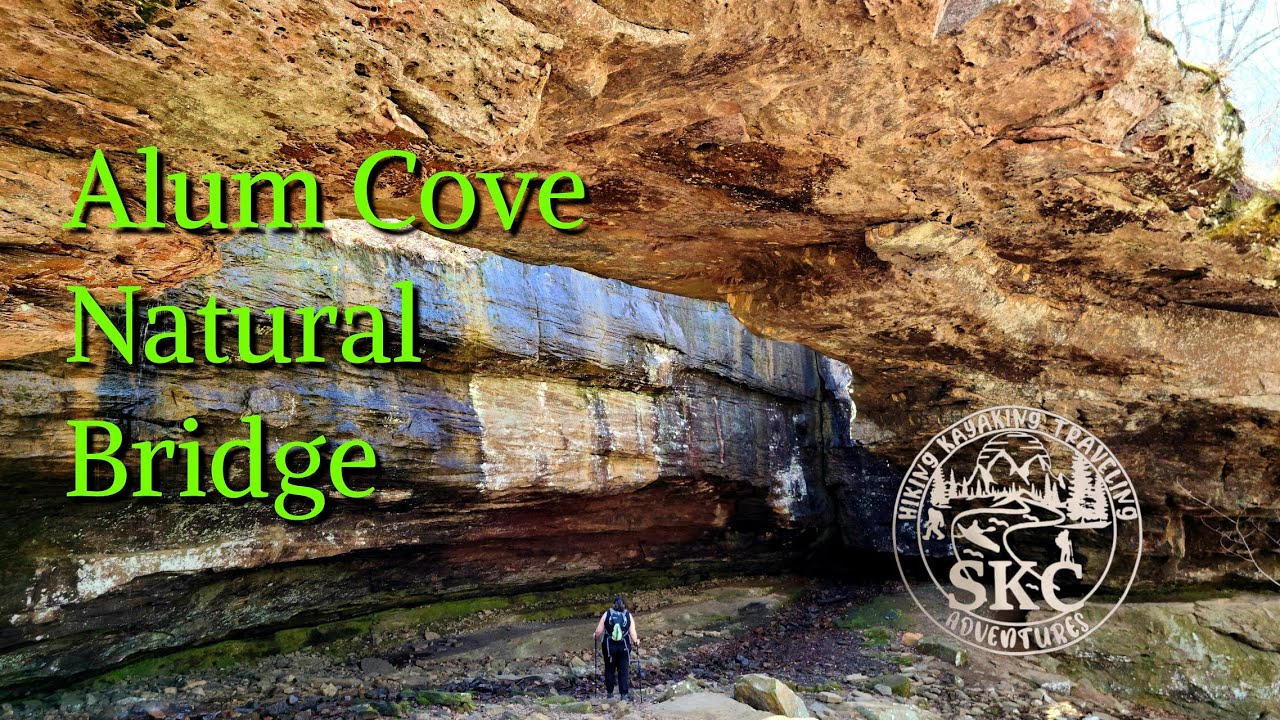Alum Cove Natural Bridge trail  & Goat Shelters caves , Arkansas hike .
