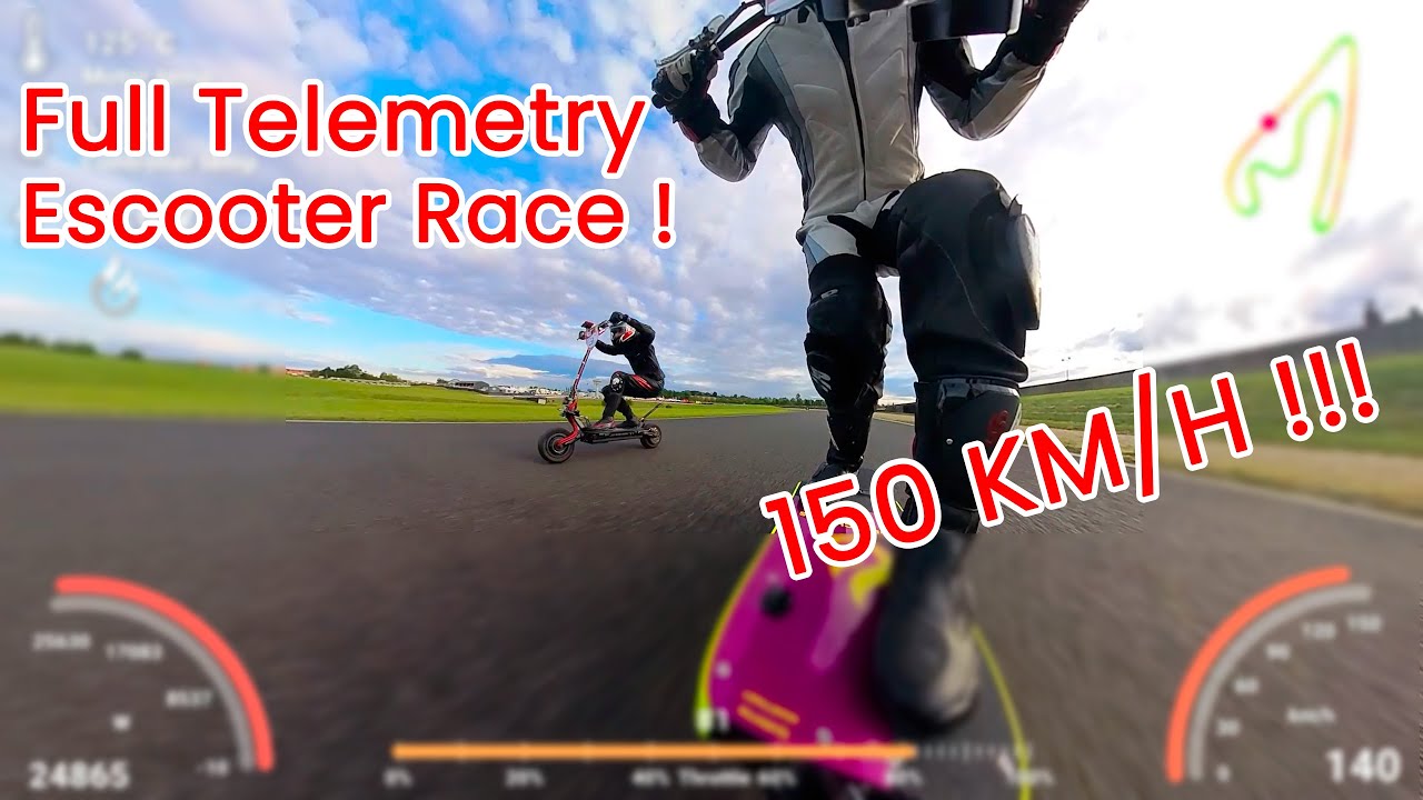 WORLD'S FIRST FULL TELEMETRY ESCOOTER RACE FFM DUALTRON NAMI WEPED BRONCO FRANCE CAROLE CIRCUIT FFM