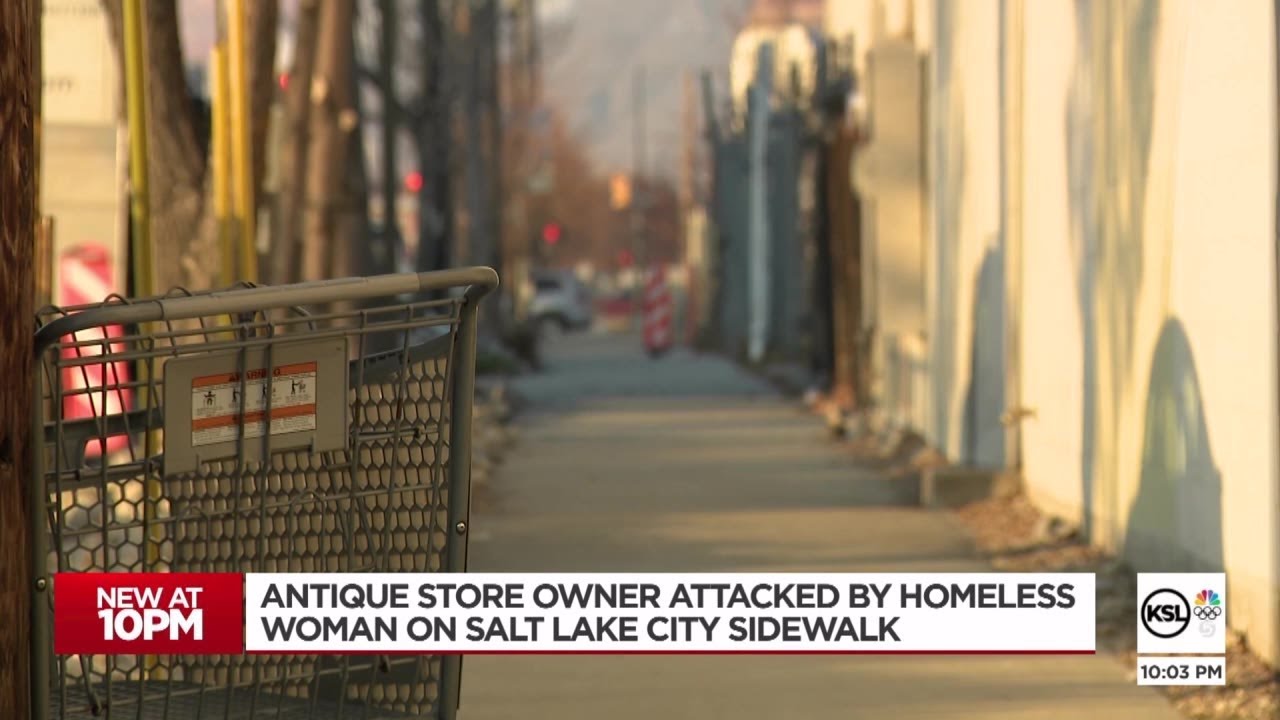 Salt Lake shop owner says he was attacked by homeless woman in front of his store