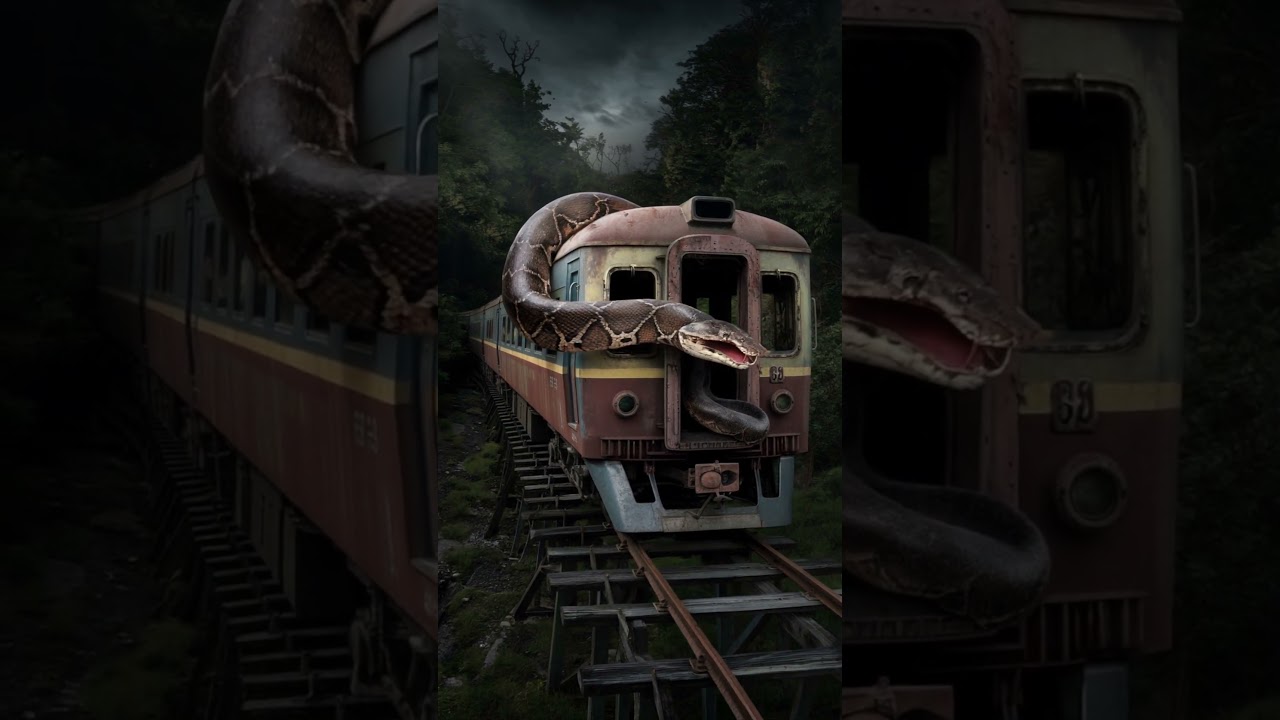 Shocking Encounter: Snake Wraps Around Train in the Amazon
