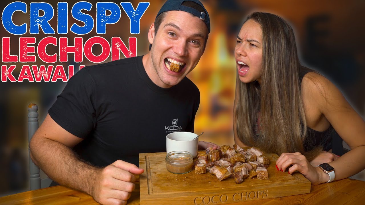 MAKING LECHON KAWALI! TRYING DELICIOUS FILIPINO FOOD!