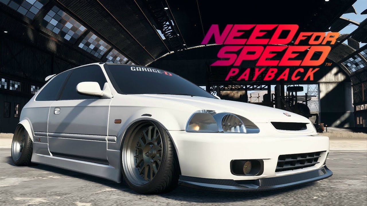Need For Speed Payback - Bagged Honda Civic TYPE-R EK9 Customization - Air Suspension