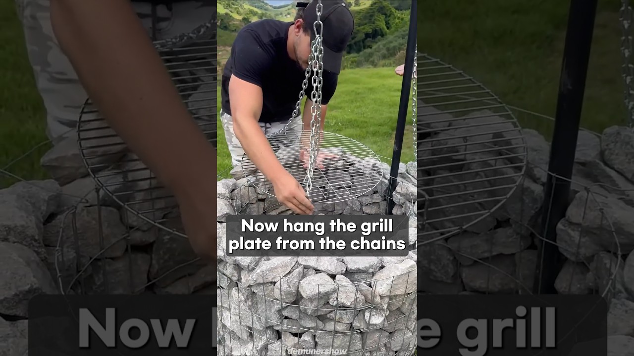 DIY Outdoor BBQ Setup That Adjusts Itself!