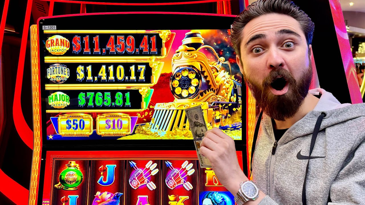 WILD RIDE On The Dragon Train Slot Machine!