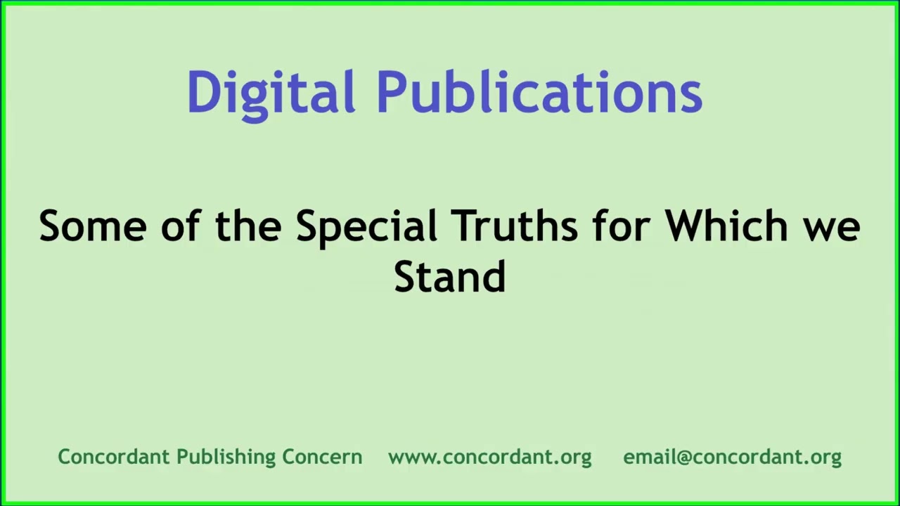 Some of the Special Truths for which we Stand