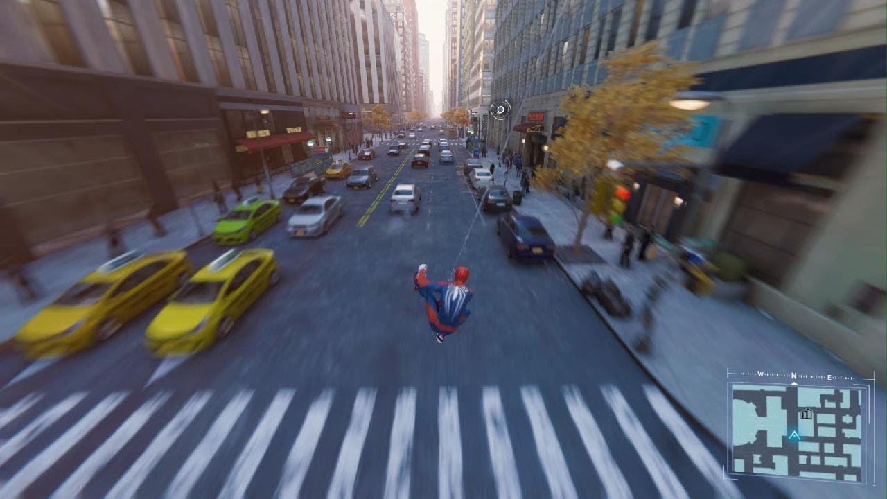 PS5 Marvel's Spiderman Fast Paced Swinging