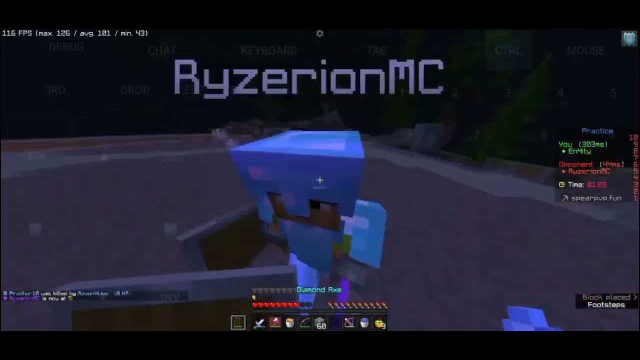 Day 12 of trying to become the best mobile pvper in Minecraft using pojavlauncher....