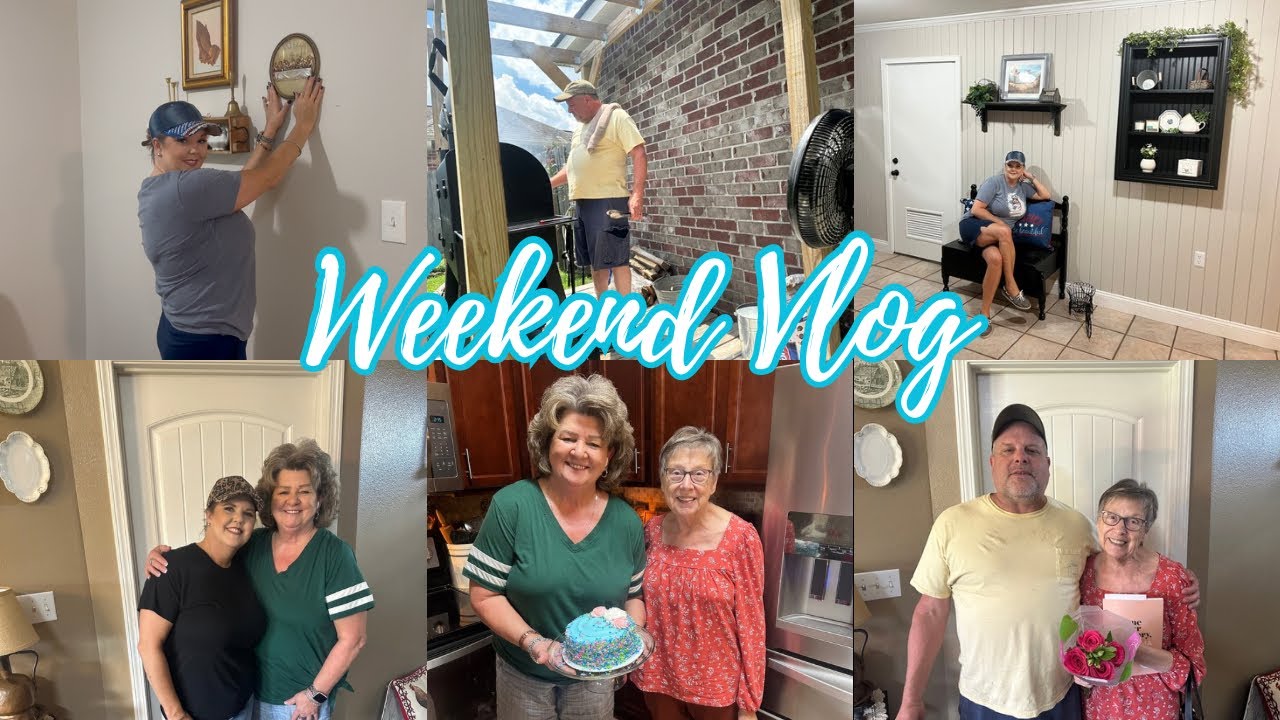WEEKEND VLOG! THRIFT HAUL (styled), Spoiling the mama’s  & back porch chat! #homedecor  #thrifthaul