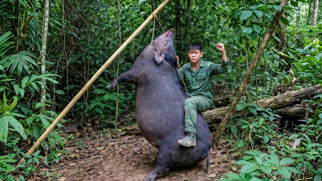 Ultimate Survival Skills: Wild Boar Hunt, Snails & Crab Catching Day