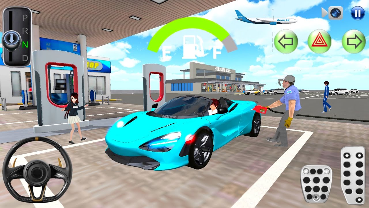 3D Driving Class #22.McLaren Super car in Gas station & Funny Driving - Android Gameplay.