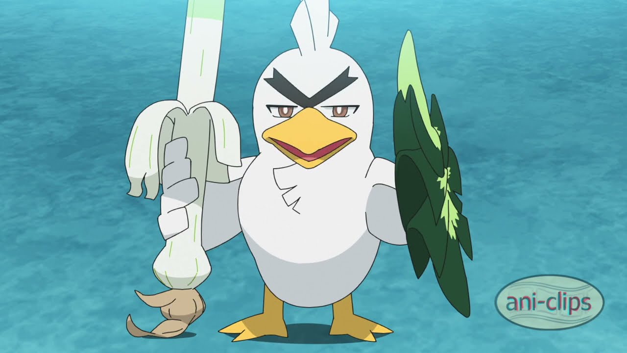 Ash's Farfetch'd Evolve and battle with Rinto's Gallade - Pokemon Journeys