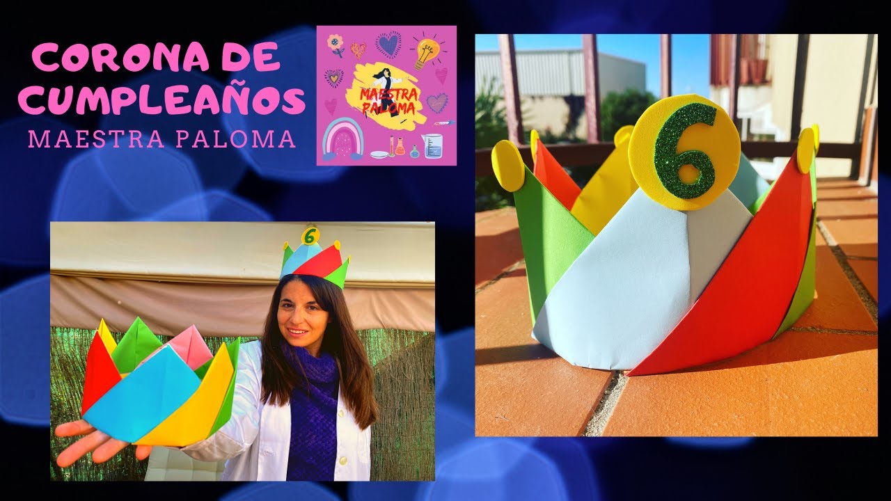 Cómo hacer una corona de cumpleaños con folios de papel A4