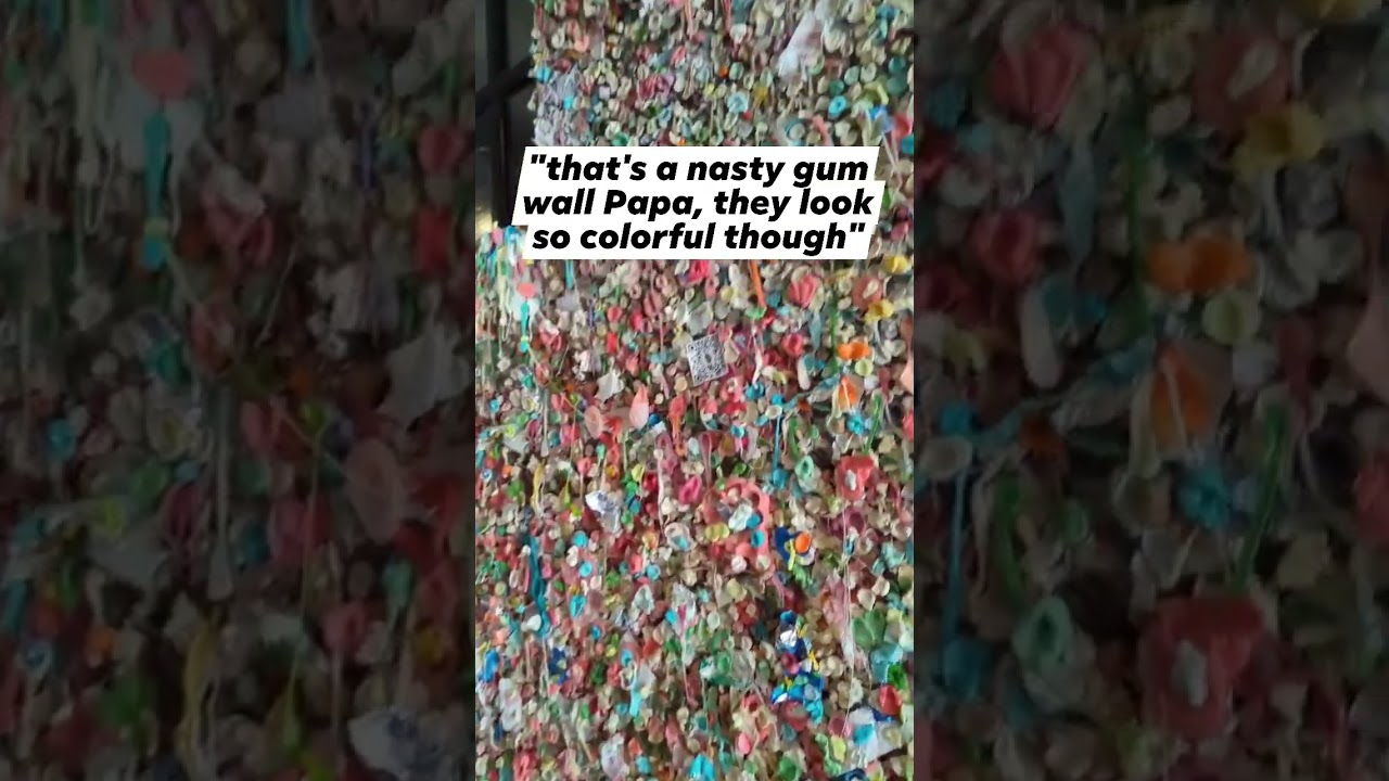 Jacob checks out the gum wall 