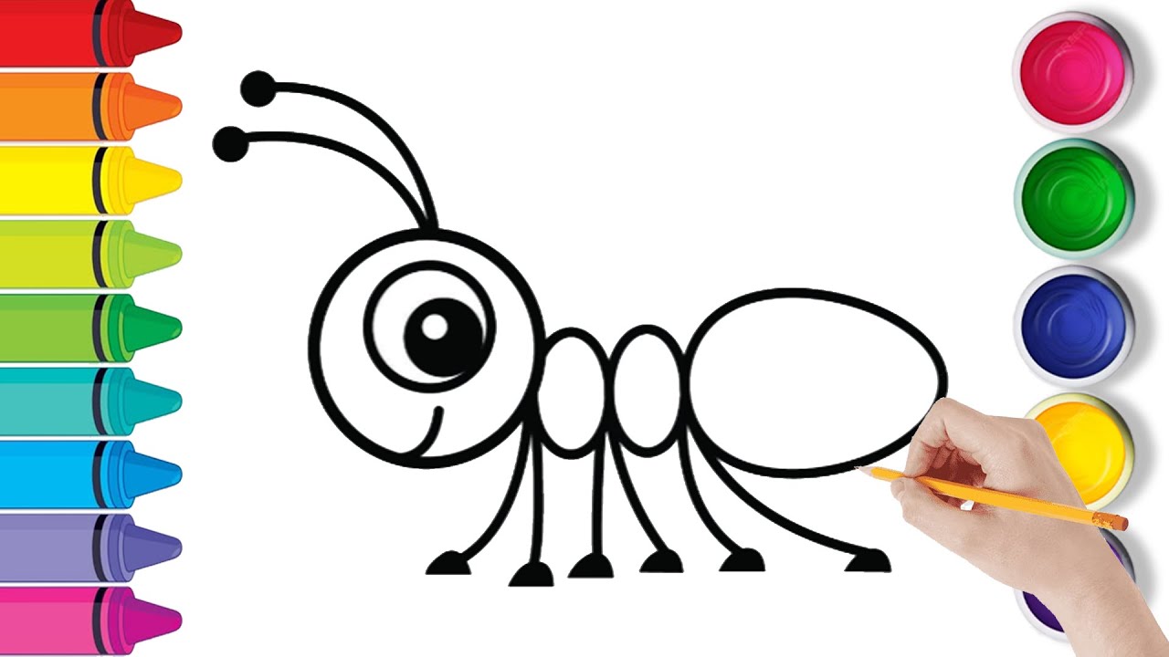 ПРОСТО! Как нарисовать муравья 🐜 Пошаговая инструкция для детей