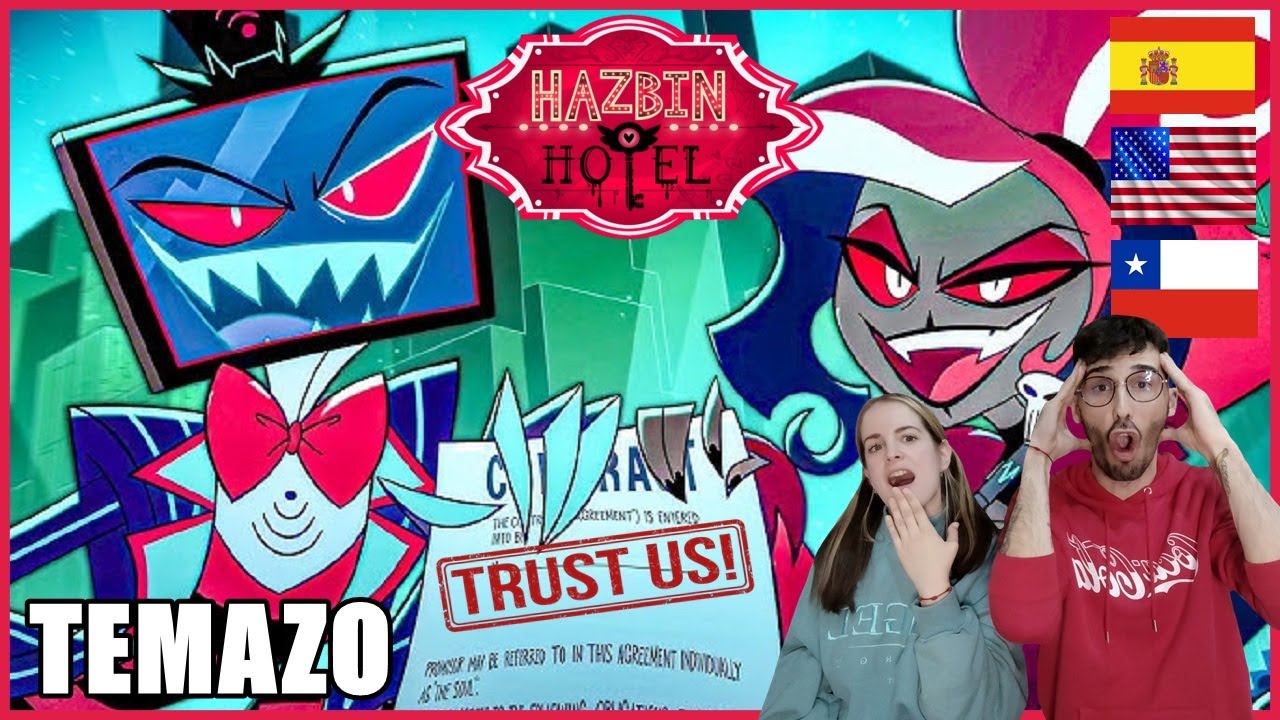 ESPAÑOLES REACCIONAN A DOBLAJE LATINO VS ESPAÑOL VS INGLES DE HAZBIN HOTEL - TRUST US