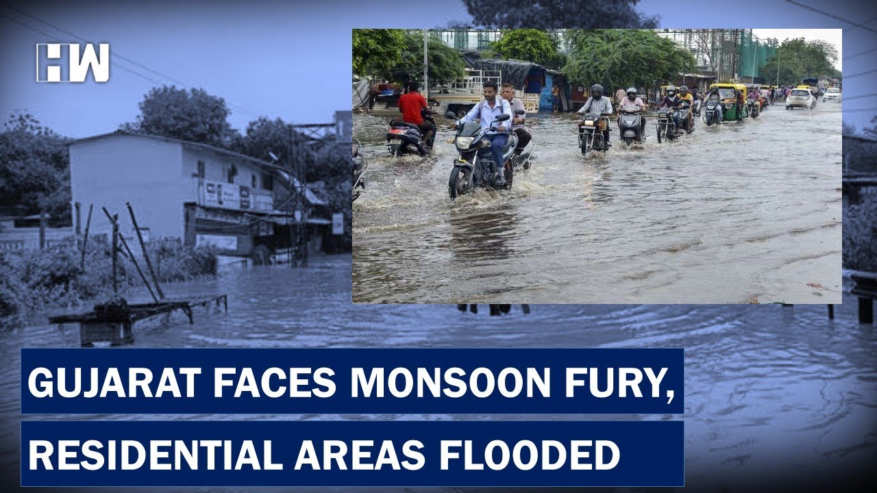 Headlines: Gujarat Witnesses Heavy Rain Leads To Flood-Like Situation In Residential Areas |