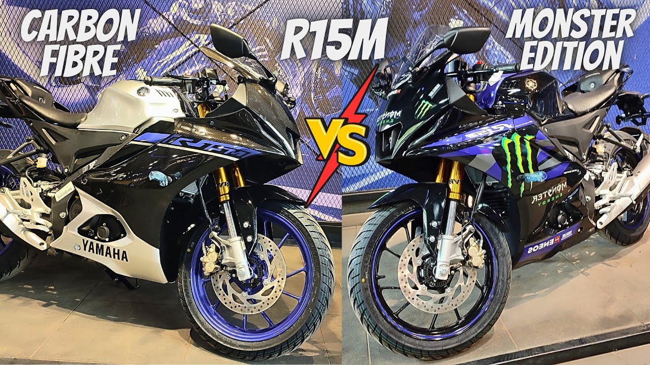 2024 Yamaha R15, Carbon Fibre Vs Monster Edition! इतने ₹ का Difference क्यों?! All Changes!On road?