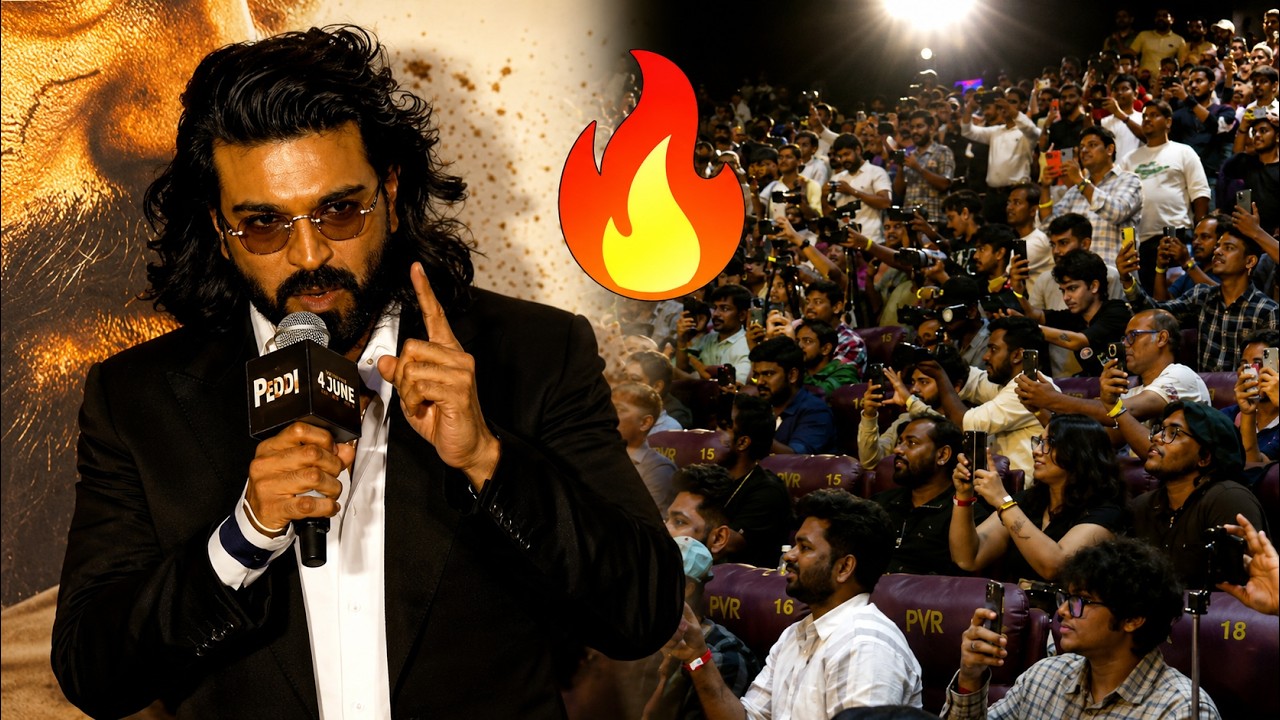 Ram Charan Mass Craze @ Mumbai 🔥Peddi Trailer Takeover Event Janhvi Kapoor  A R Rahman Buchi Babu