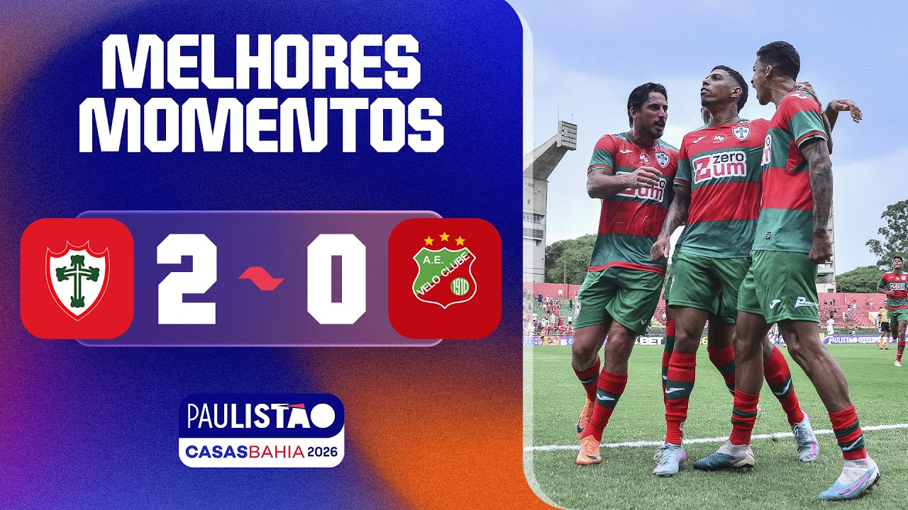 PORTUGUESA 2 X 0 VELO CLUBE | MELHORES MOMENTOS | 3ª RODADA | PAULISTÃO CASAS BAHIA 2026