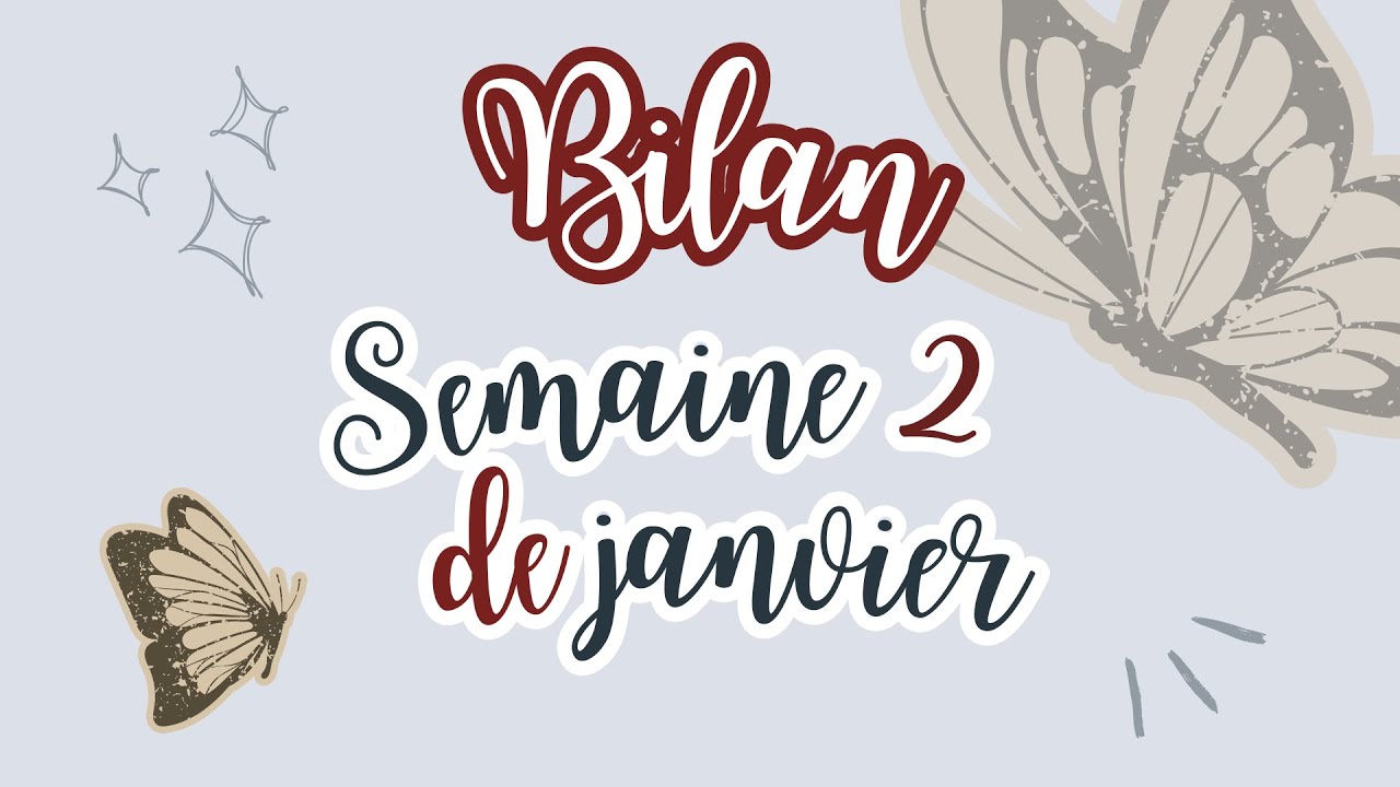 ❄️ BILAN de ma 2ème semaine de JANVIER  !