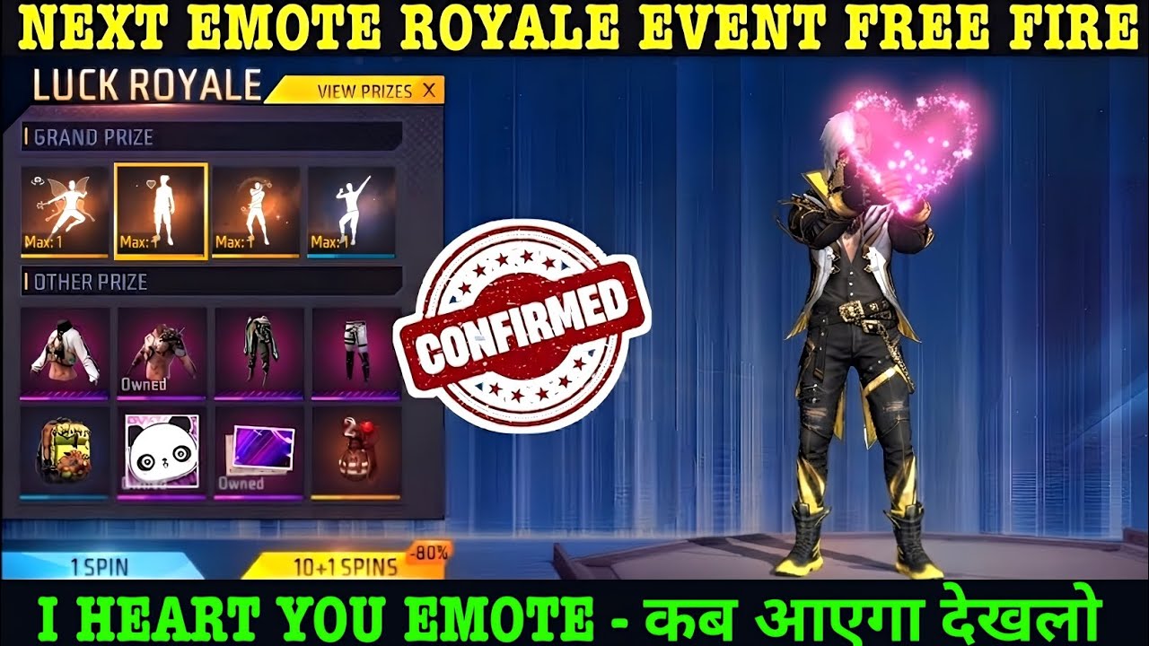 Next Emote Royale Event Free Fire | I Heart You Emote Return | FF New Event Emote Royale 2026