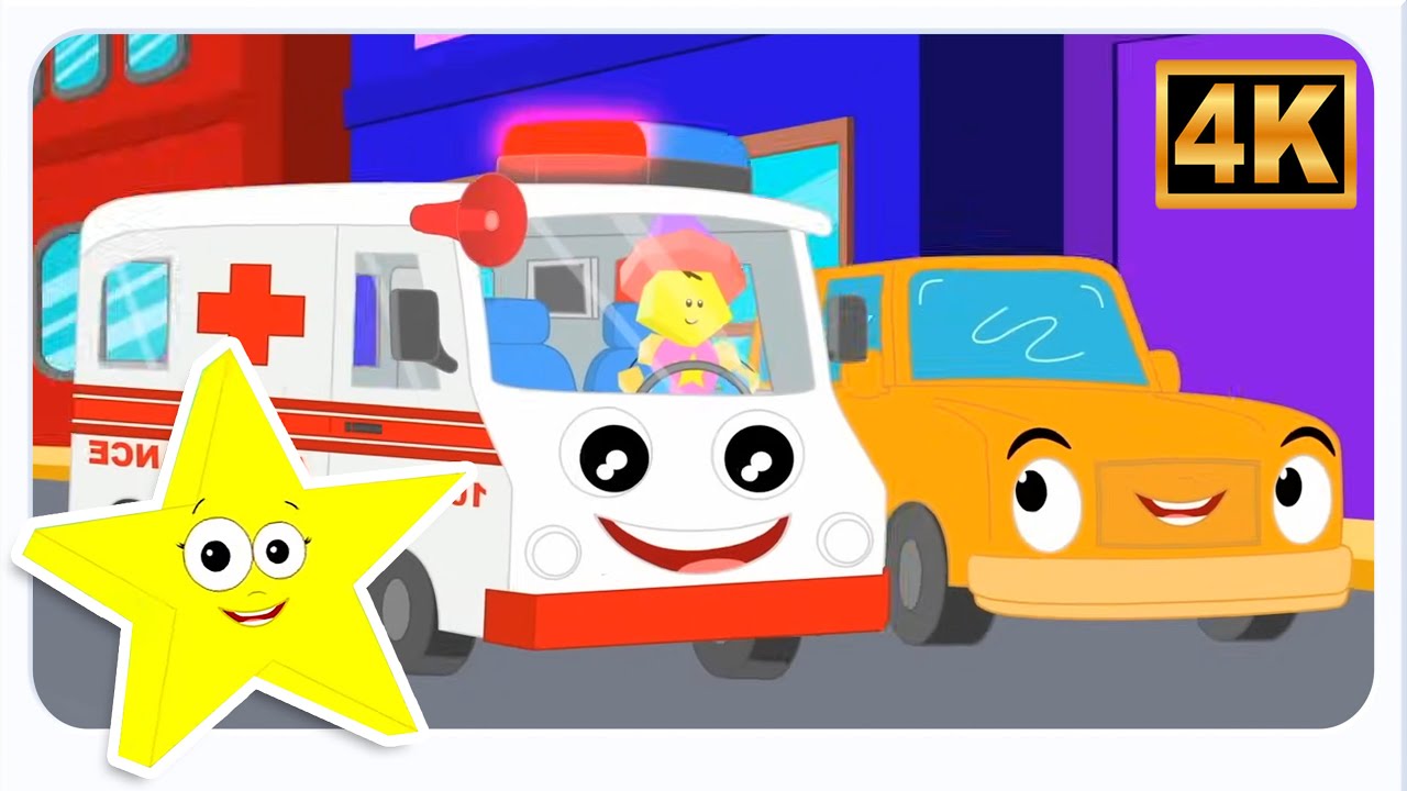 Wheels On The Ambulance - Emergency Vehicle Rhymes And Kids Songs