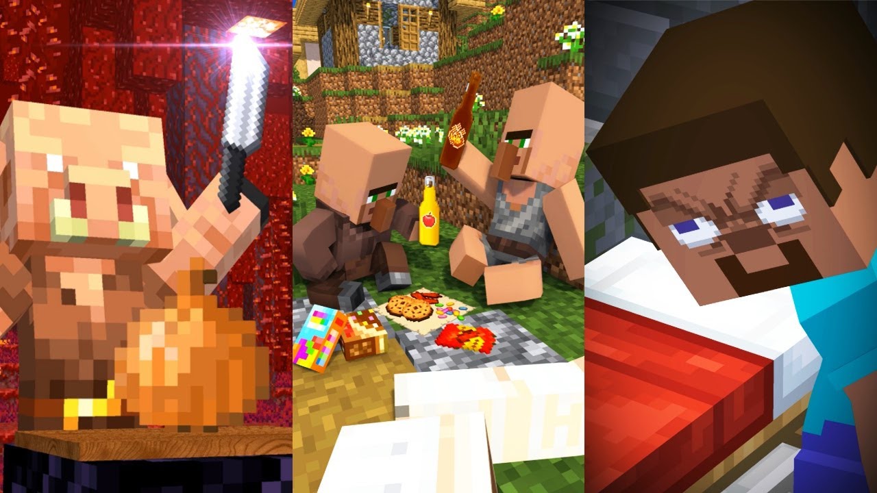 Смешные анимации Minecraft😂1【компиляция】