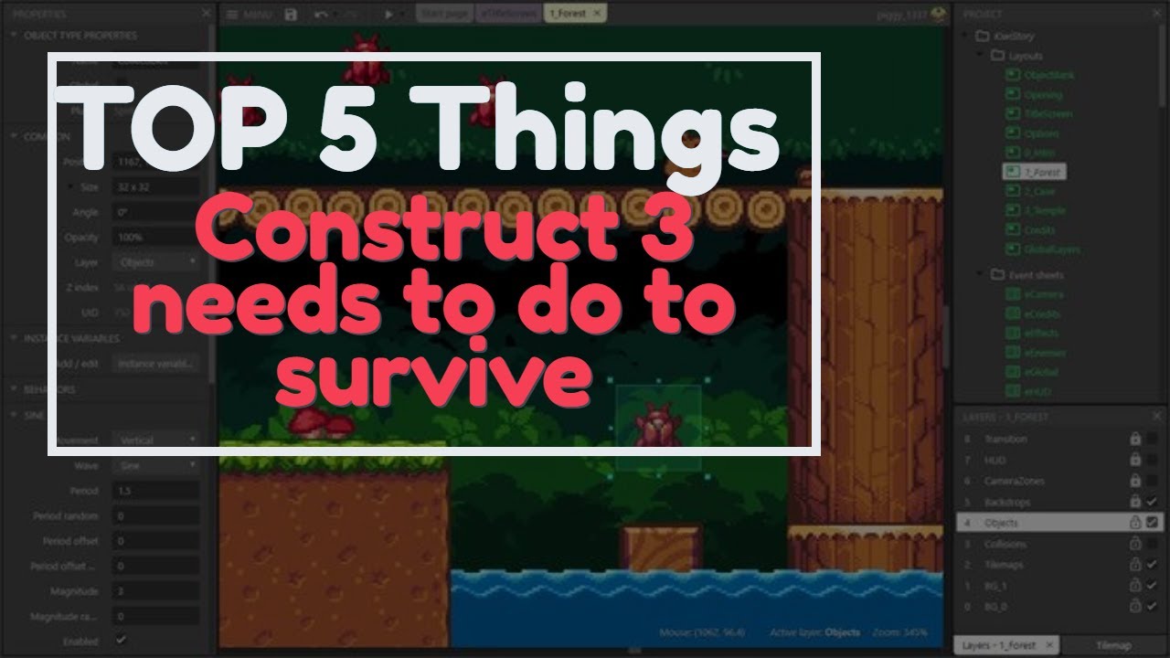Top 5 things construct 3 needs to survive!
