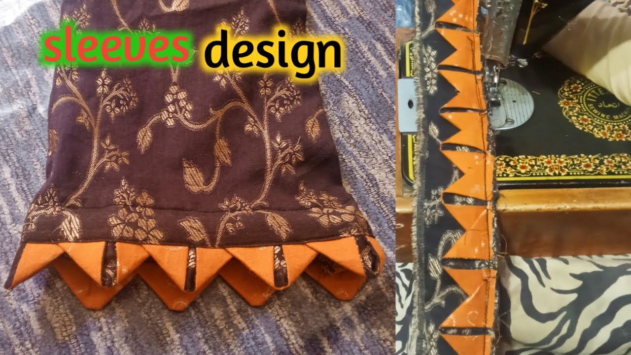 New sleeves design 2020 with two colour fabric triangles by Nisa world