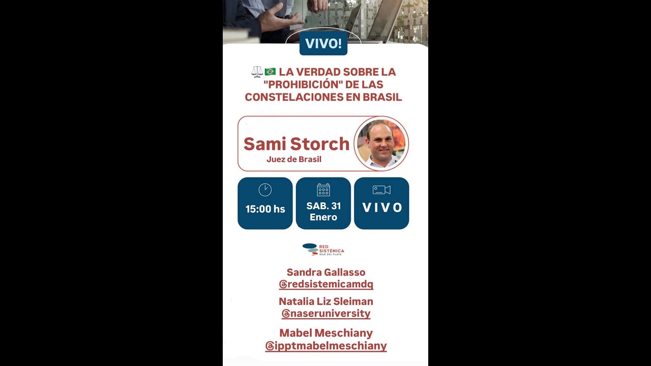 Sami Storch en Vivo La verdad sobre la “prohibición” de las constelaciones en Brasil.