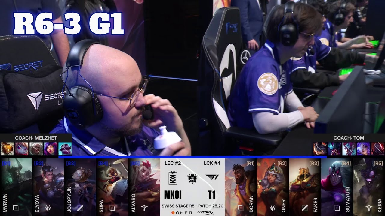MKOI vs T1 - Game 1 | Day 9 LoL Worlds 2025 Swiss Stage | Movistar KOI vs T1 G1 full
