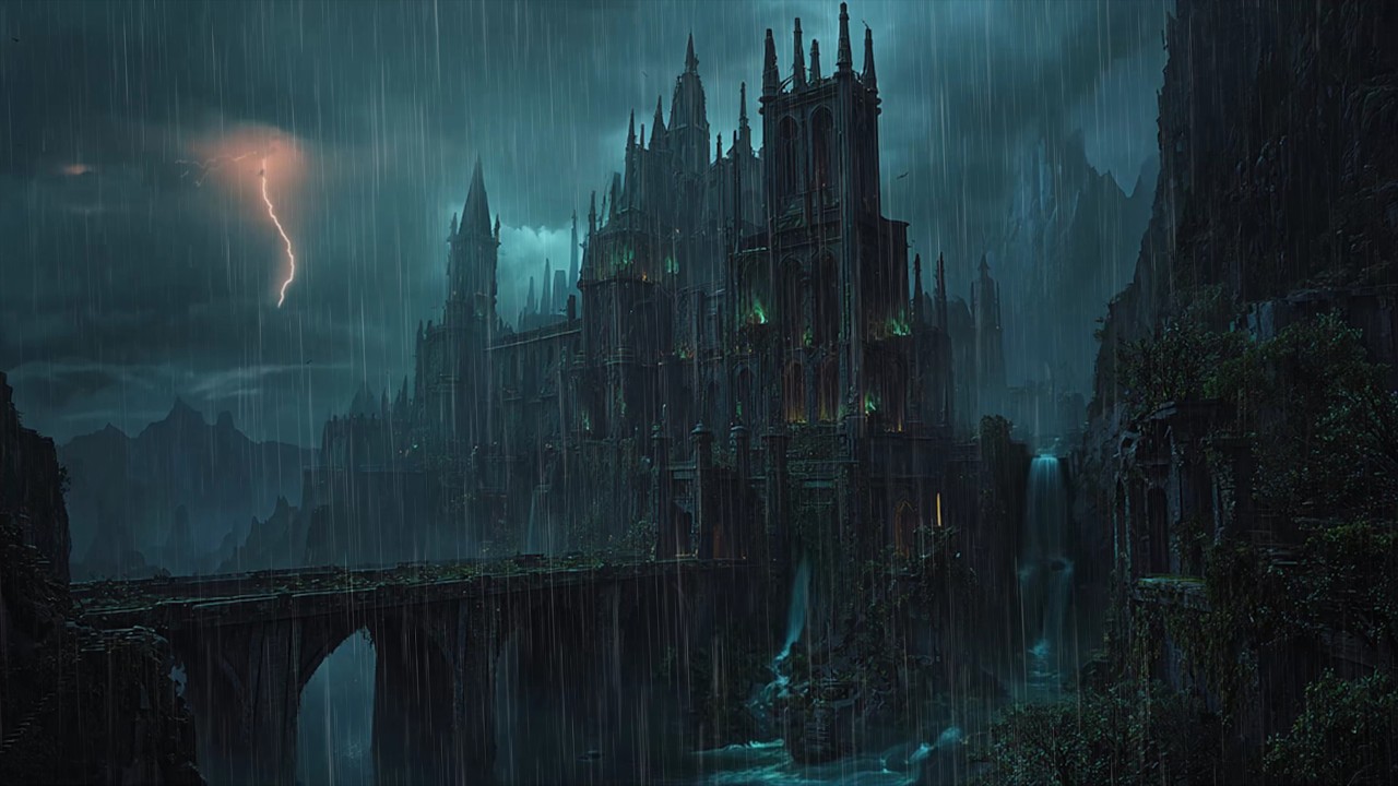 Improve Your Sleep Quality with Rain & Thunder In Dark Fantasy Castle 🏰 Find Comfort in Rain