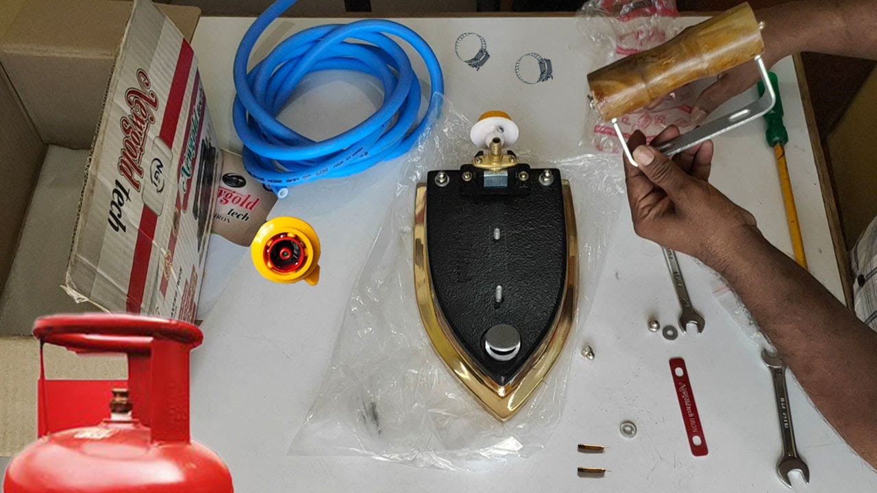 Lpg Iron Box / Gas Iron Box / Unboxing and Fitting / Brass Base Plate