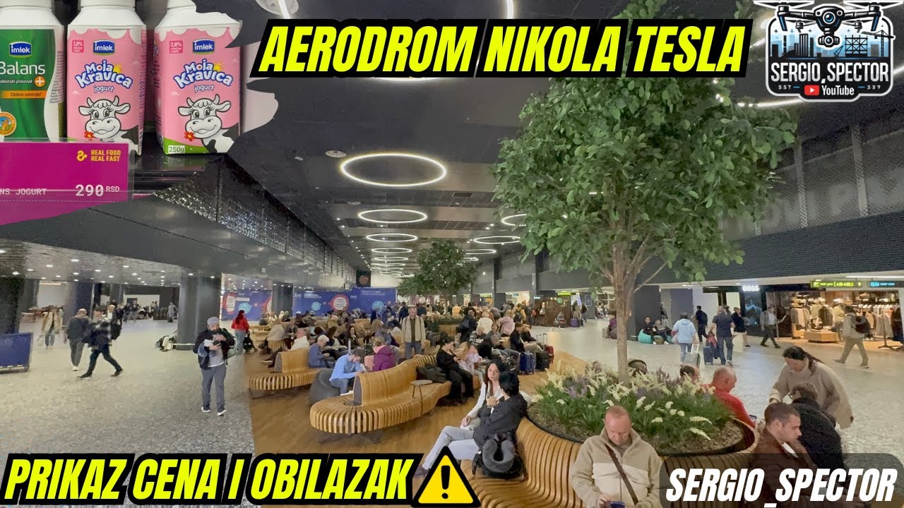 Aerodrom Nikola Tesla BEOGRAD - obilazak i radovi, CENE i Teslin trg novo drveće #beograd