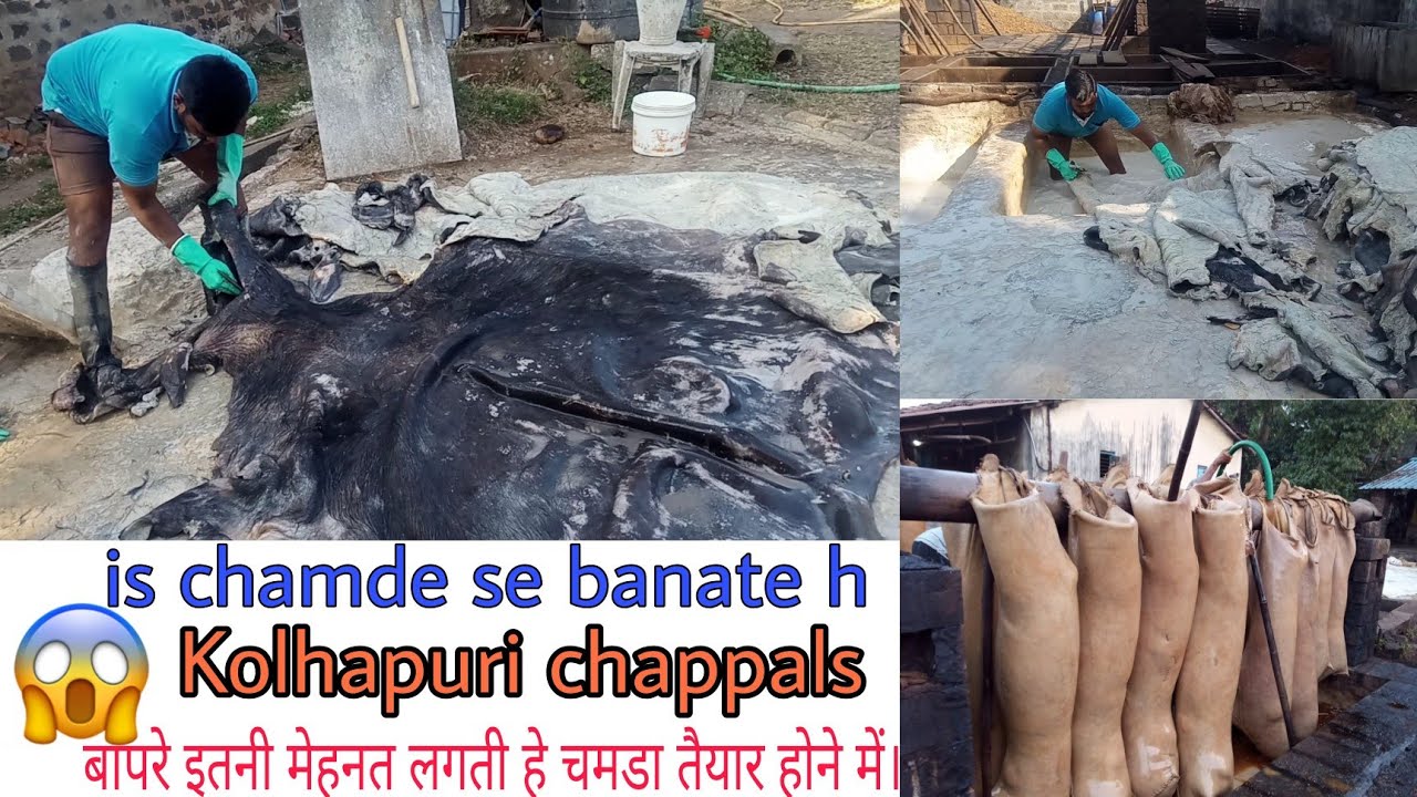 Leather Tanning Kolhapuri Chappals ka Sabse Jaruri Raw Material देशी चमडा कैसे बनता है।#firstvlog