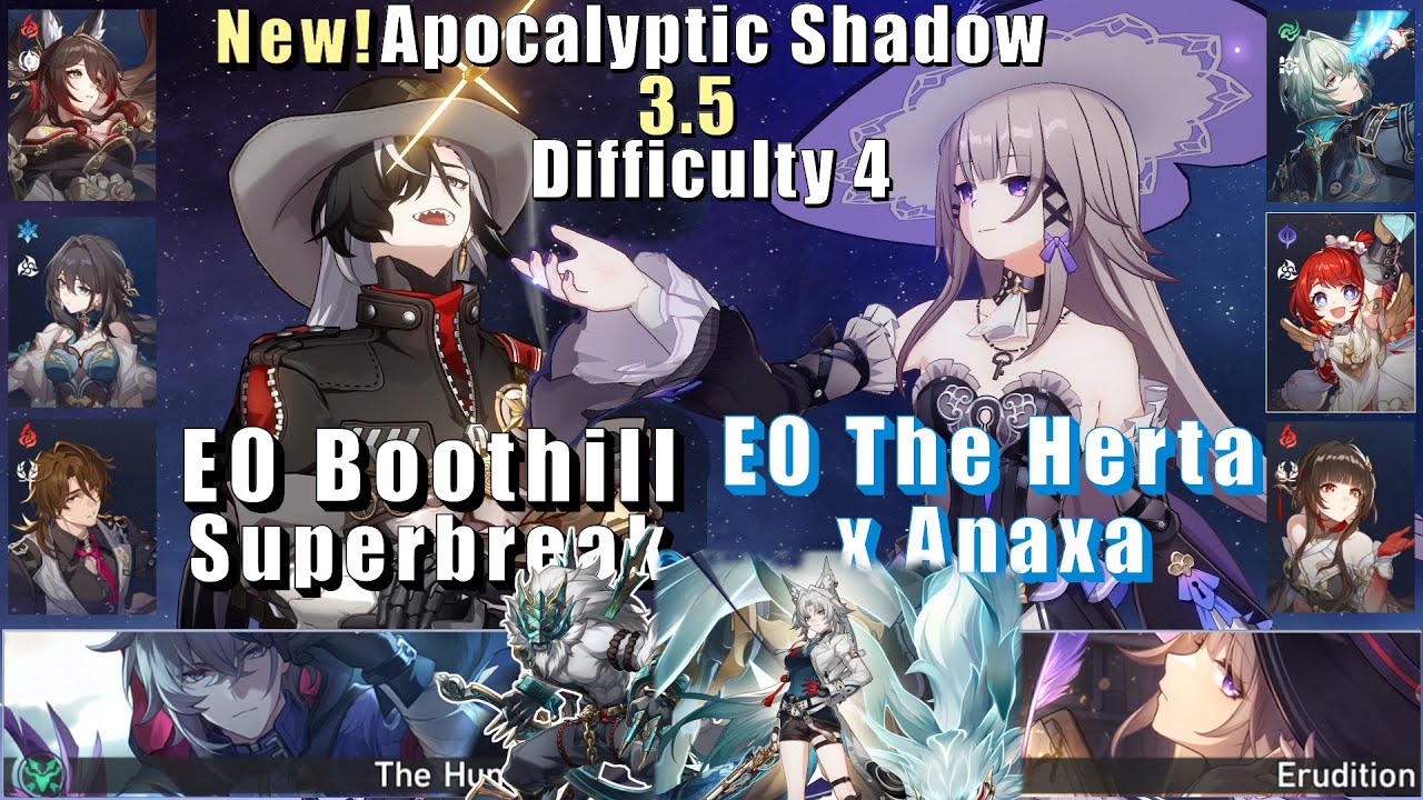 E0S0 Boothill Superbreak & E0S1 The Herta Anaxa | Apocalyptic Shadow 4 3.5 3 Stars | Star Rail