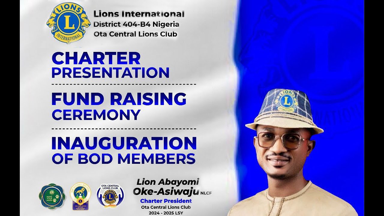 Charter Presentation of Lion Abayomi Oke-Asiwaju [NLCF]  -Charter President - Event Video Highlight