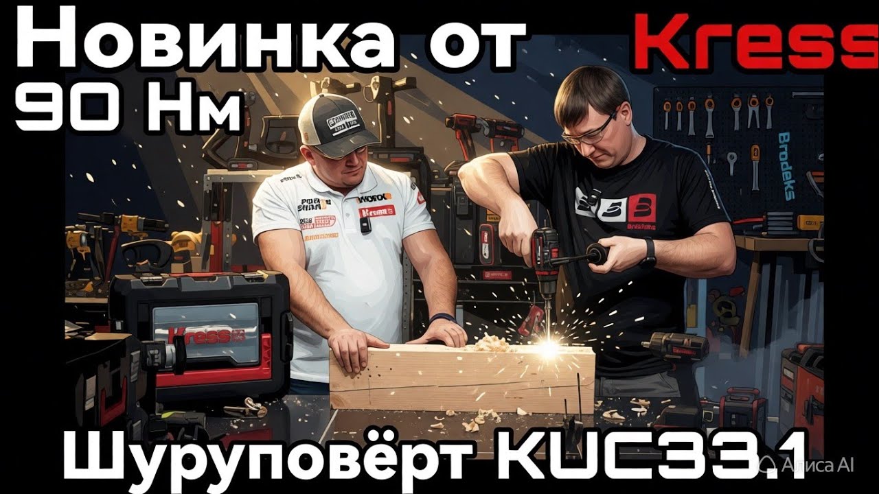 Новинка Kress Дрель шуруповёрт KUC33.1 на 90 Нм
