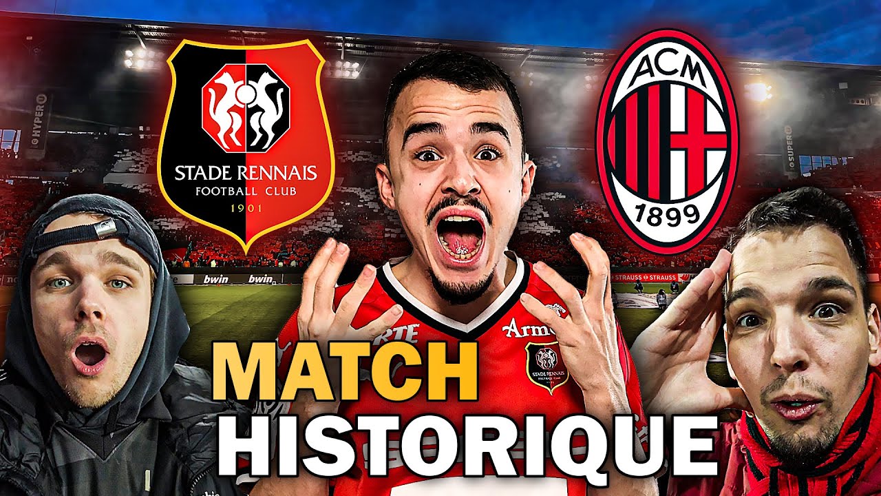 VICTOIRE CONTRE L' AC MILAN DANS UN ROAZHON PARK EN FEU ! Rennes - Milan vlog